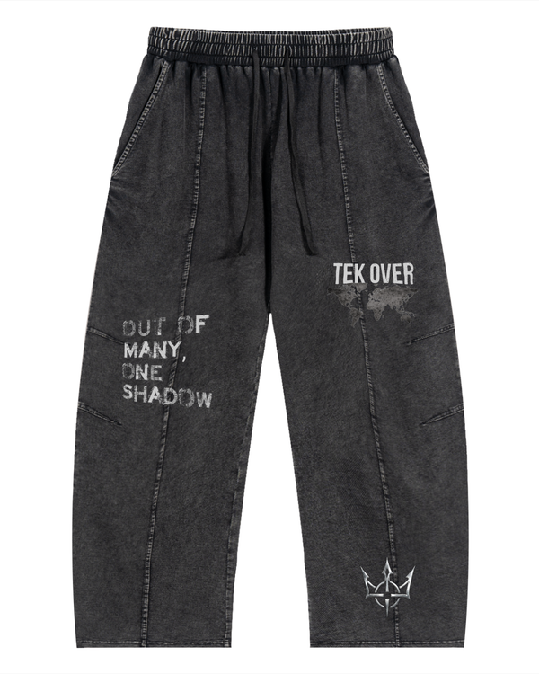 Snow Wash Drawstring Cotton Pants